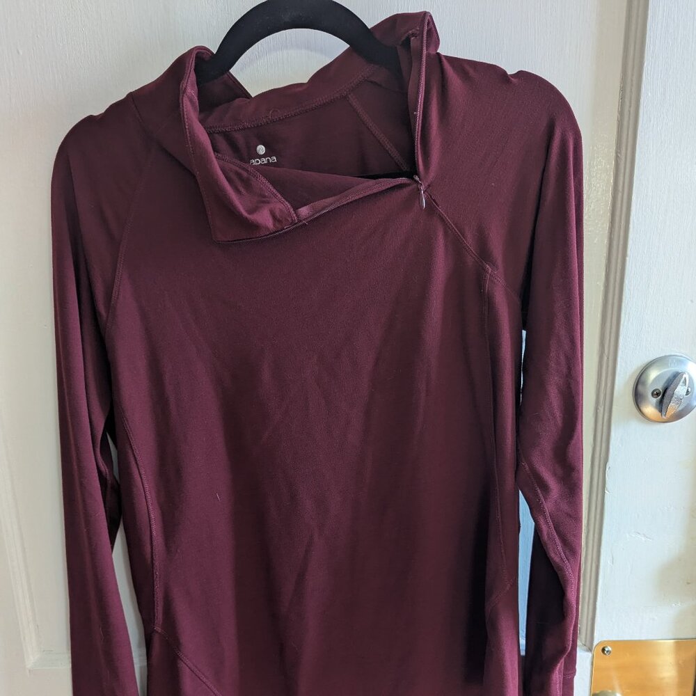 Apana Quarter side-zip running long sleeve top
